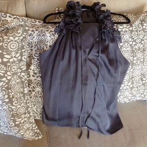 Slate Violet & Claire Ruffled Collared  Blouse